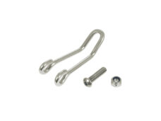 Busch & Müller koplamphaak lang 60/18mm RVS zilver