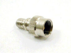 Verloopnippel BMX HV/AV p/10 Pompnippel zilver (Amerikaans)