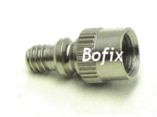 Verloopnippel BMX HV/AV p/25 Pompnippel zilver (Amerikaans)