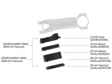 Deda S-DCR Cover kit: spacers & topcover 46mm