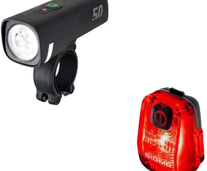 Sigma verlichtingsset Aura 50 + Nyte 10 usb oplaadbaar