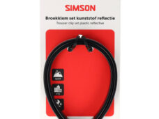 Simson broekklemmen kunststof met reflectie