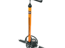 SKS vloerpomp Rennkompressor multivalve 16bar zw/oranje