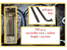 Miche spaak XM 40.4 273mm RV+LA+RA zwart (10st)