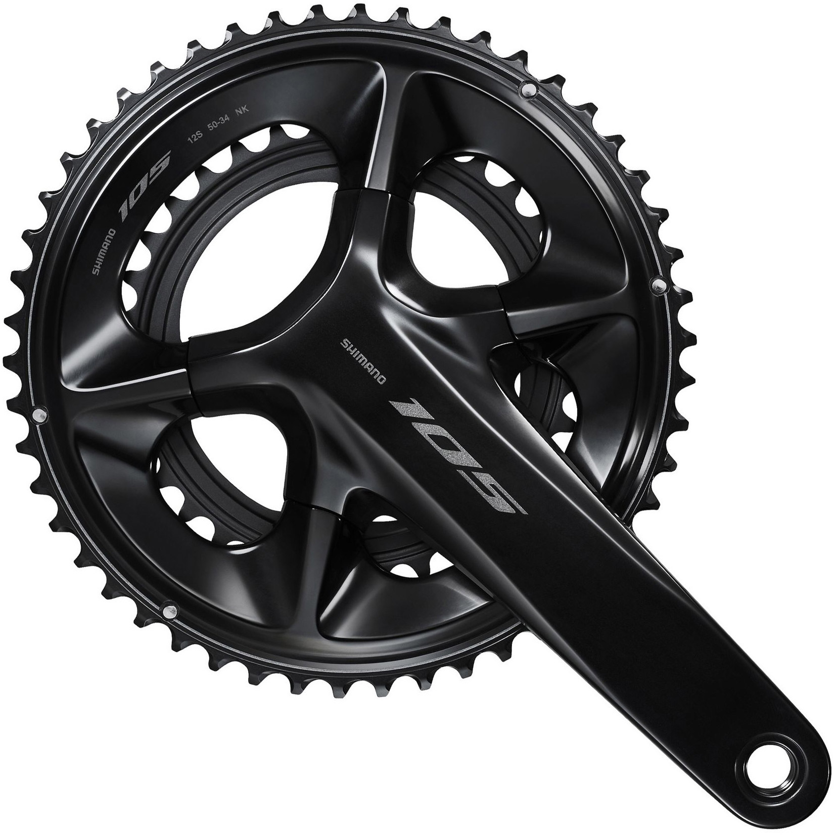 Shimano crankset 105 FC-R7100 12v 34-50t 175mm zwart OEM