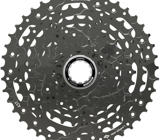 Shimano cassette Cues 10v 11-43t LinkGlide zwart