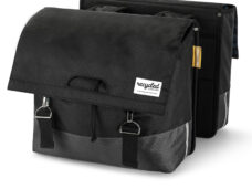 UrbanProof dubbele fietstas 55L gerecycled zwart/grijs