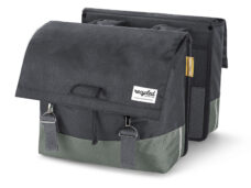 UrbanProof dubbele fietstas RPET 40l groen/grijs