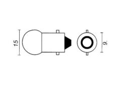 Lamp 6V-3W BA9S Bosma