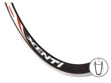 Velg 700C Rigida XENTI 20g alu/carbon