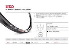 Velox velg 27"(584) Mach-1 NEO disc 32g zwart