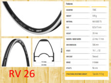 Ambrosio velg RV26 28" 28g zwart