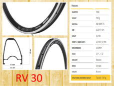 Ambrosio velg RV30 28" 28g zwart