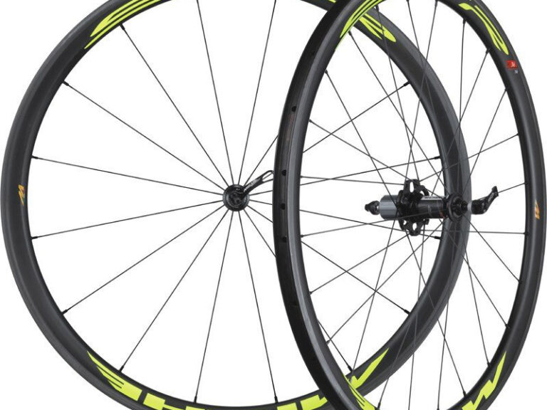 Miche wielset SWR full carbon RC 38/38 fluo geel Shima