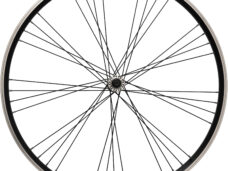 Velox voorwiel 28" M240 9x4 RVS - spaak zwart