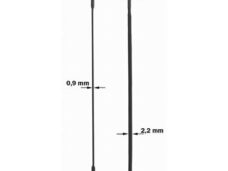 Sapim spaak 14-258 CX-Ray plat recht zilver met nippel (20st)