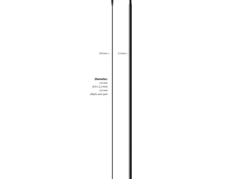 Sapim spaak 14-254 CX-Ray plat zwart zonder nippel (100st)