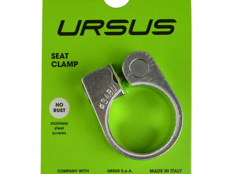 Ursus zadelpenklem alu 34.9mm zilver