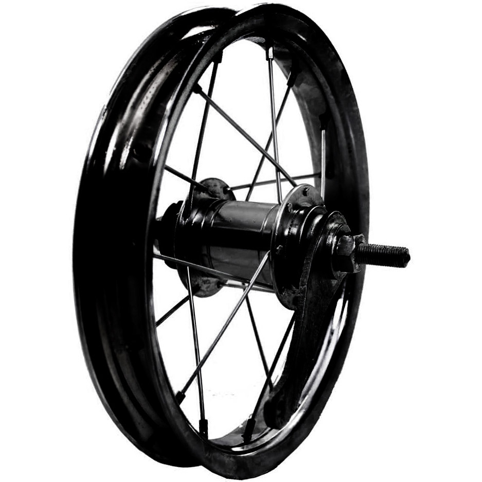 BFN achterwiel 12" remnaaf zwart