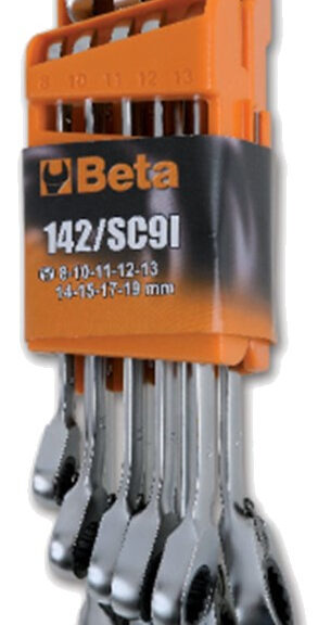 Ratelringsteeksleutelset 142/SC9I Beta Tools (9-delig in houder)