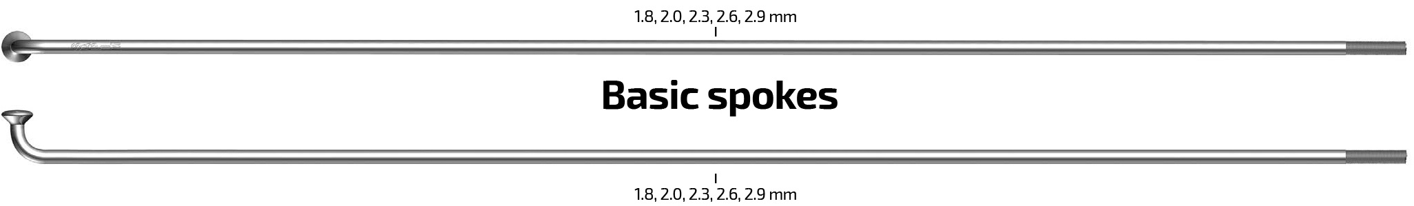 Spaken 264-13 Sapim Leader ø2.33mm FG 2,6 - RVS (100 stuks) - Afbeelding 2