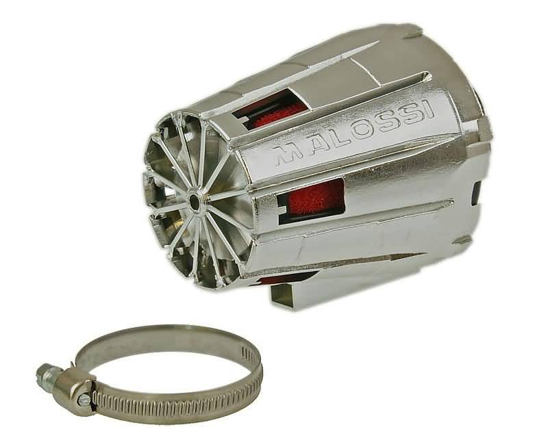 Powerfilter Malossi 45 Graden Universeel Conisch Diameter 38mm Phva Phbn E5 Chroom 047593.w0 - Afbeelding 2