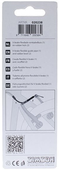 Simson Remkabelbuis V-Brake Flexibel incl. Rubbers