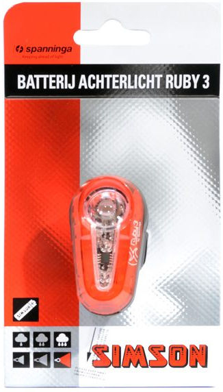 Simson Achterlicht Ruby 3 met batterijen