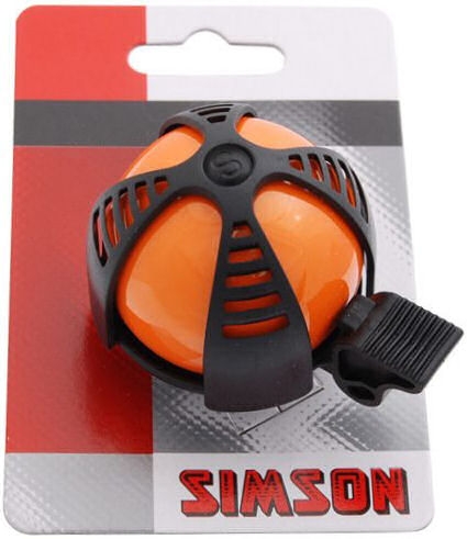 Fietsbel Simson Joy - orange/zwart