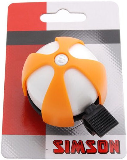 Fietsbel Simson Sport - wit/oranje