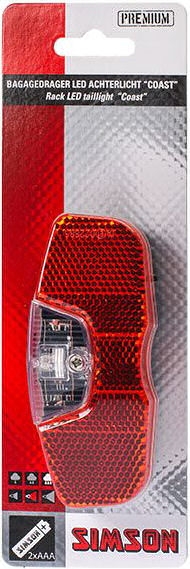 Batterij bagagedrager achterlicht Simson Coast 1 LED On/Off