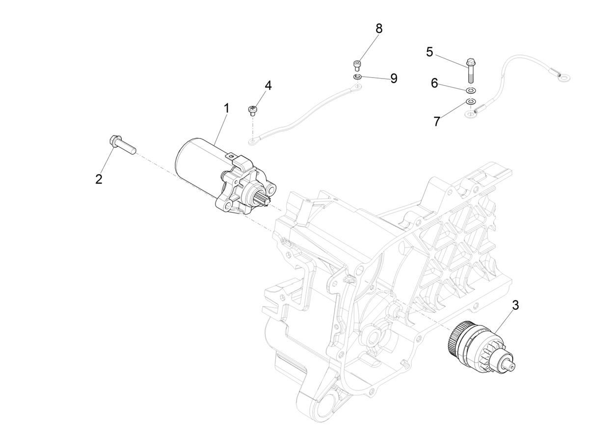 Zip 50 4T no ABS E5 2021-2023 EMEA — Startmotor - Bendix