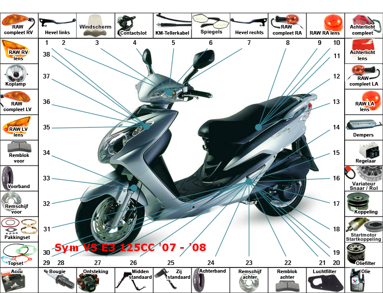 002 VS E3 125CC '07 - '08 — Vs E3 125Cc '07 - '08