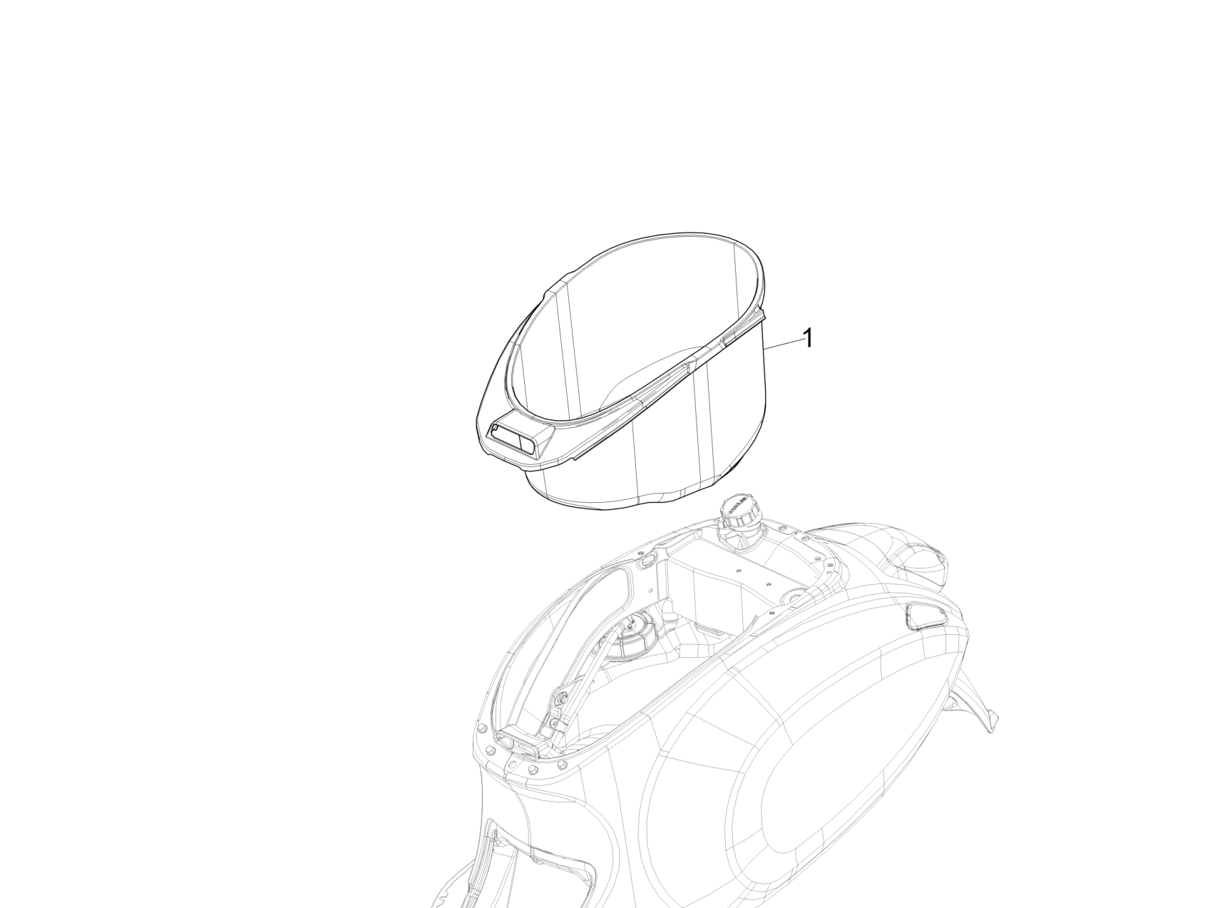Vespa Primavera 150 ABS E5 2020-2023 EMEA Gso — Helmbakdelen