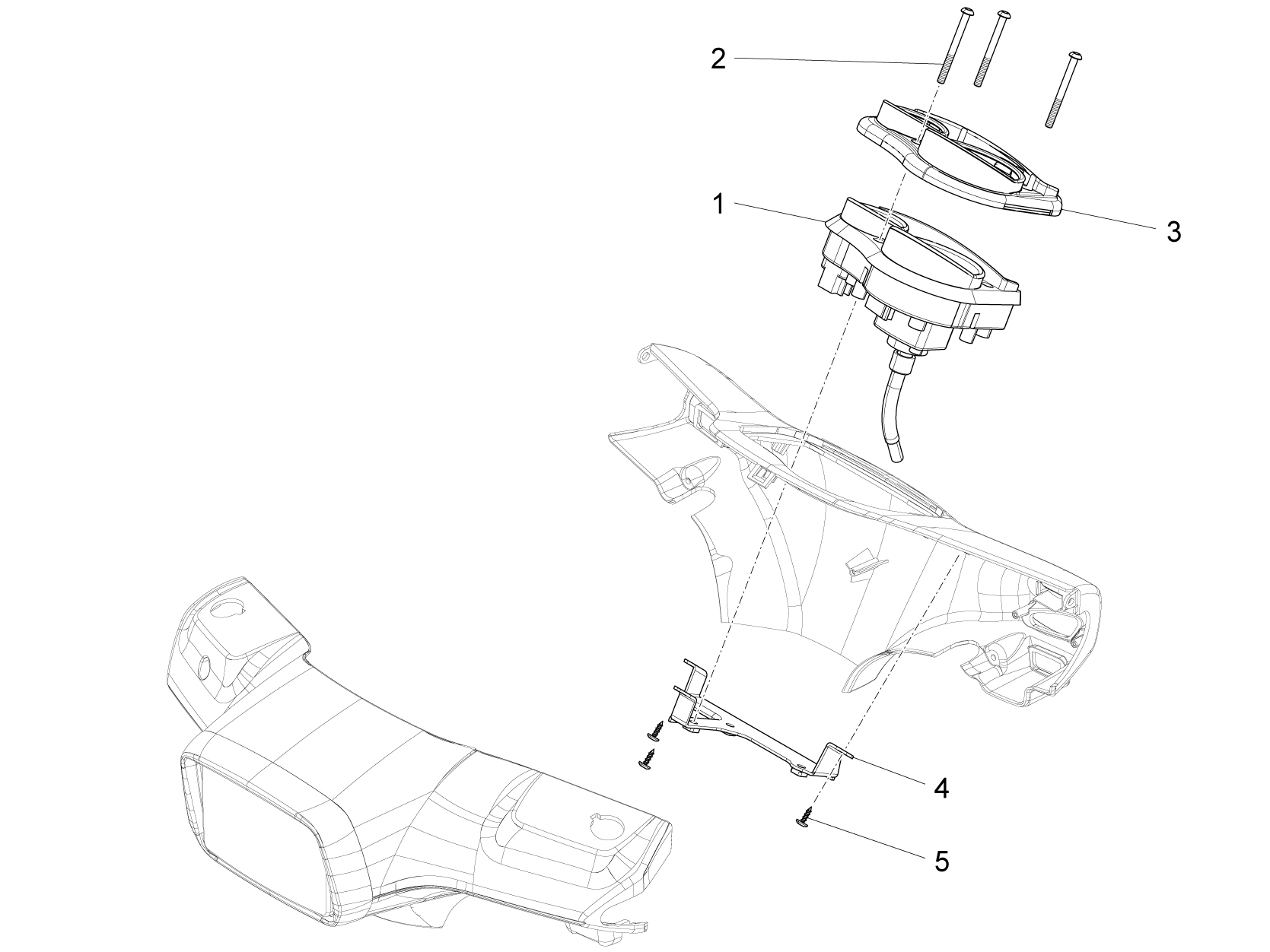 Vespa S 125 4T 3V ie no ABS E3 2012 EMEA — Cockpit imstrumenten