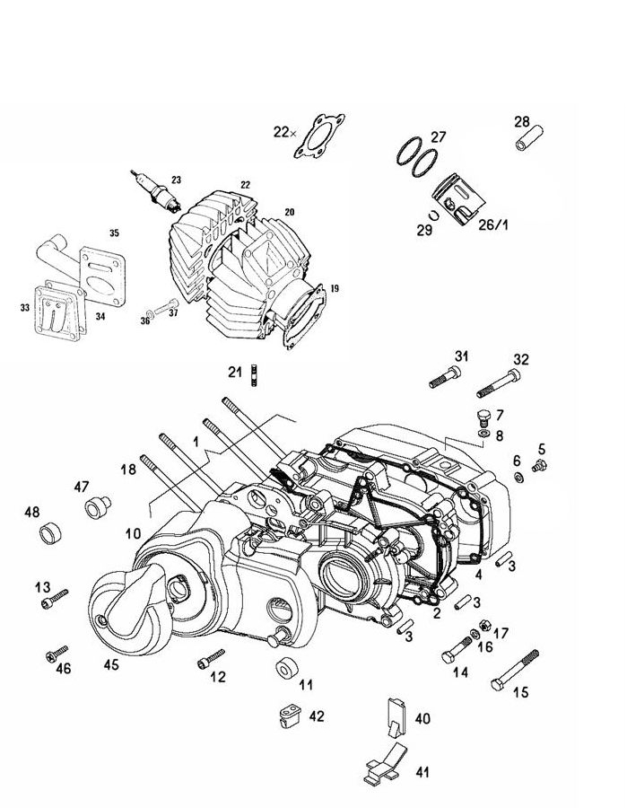 FLEXER EX 25-45 E-START '08 > — Motor