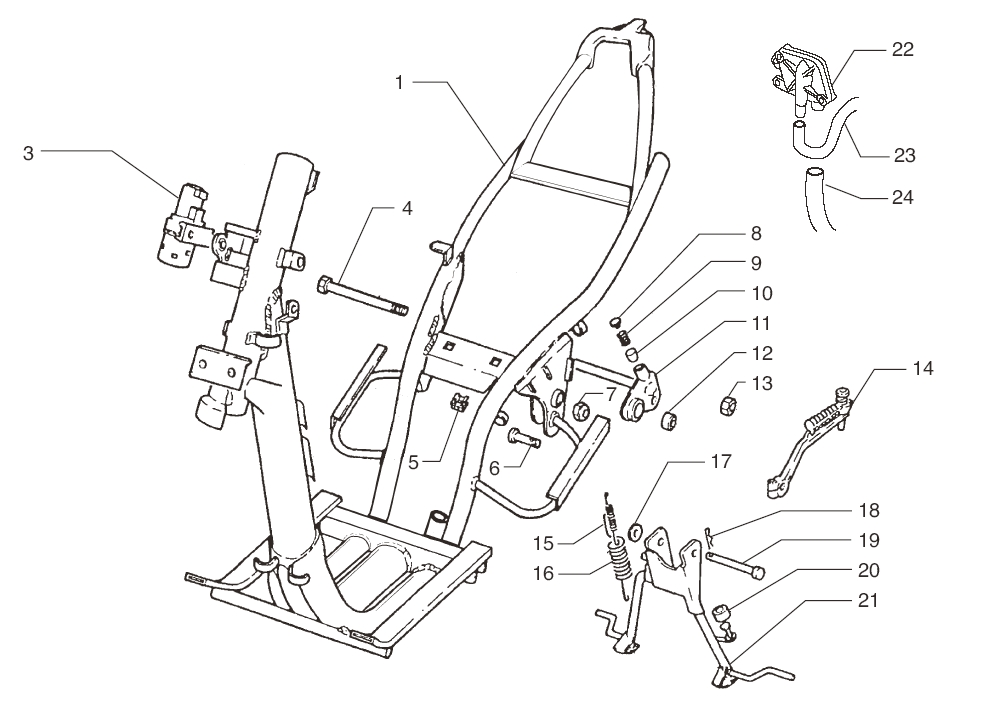 Fa.Chassis- Middenstandaard