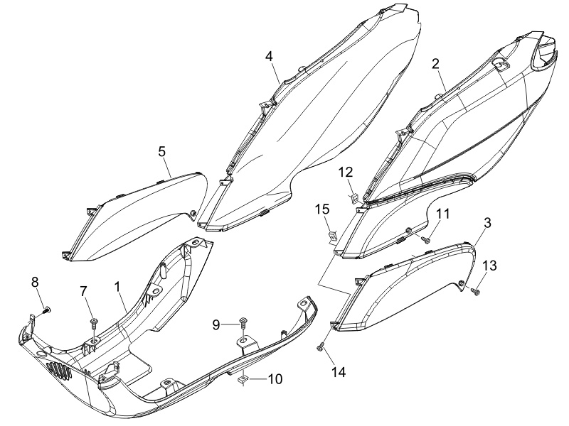Fly 50 4T 2007 NAFTA — Zijafdekking - spoiler