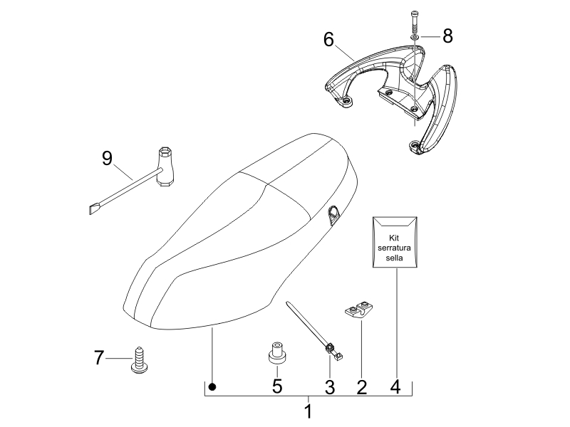 Fly 50 2T 25 km/h 2005 EMEA — Zitbankje