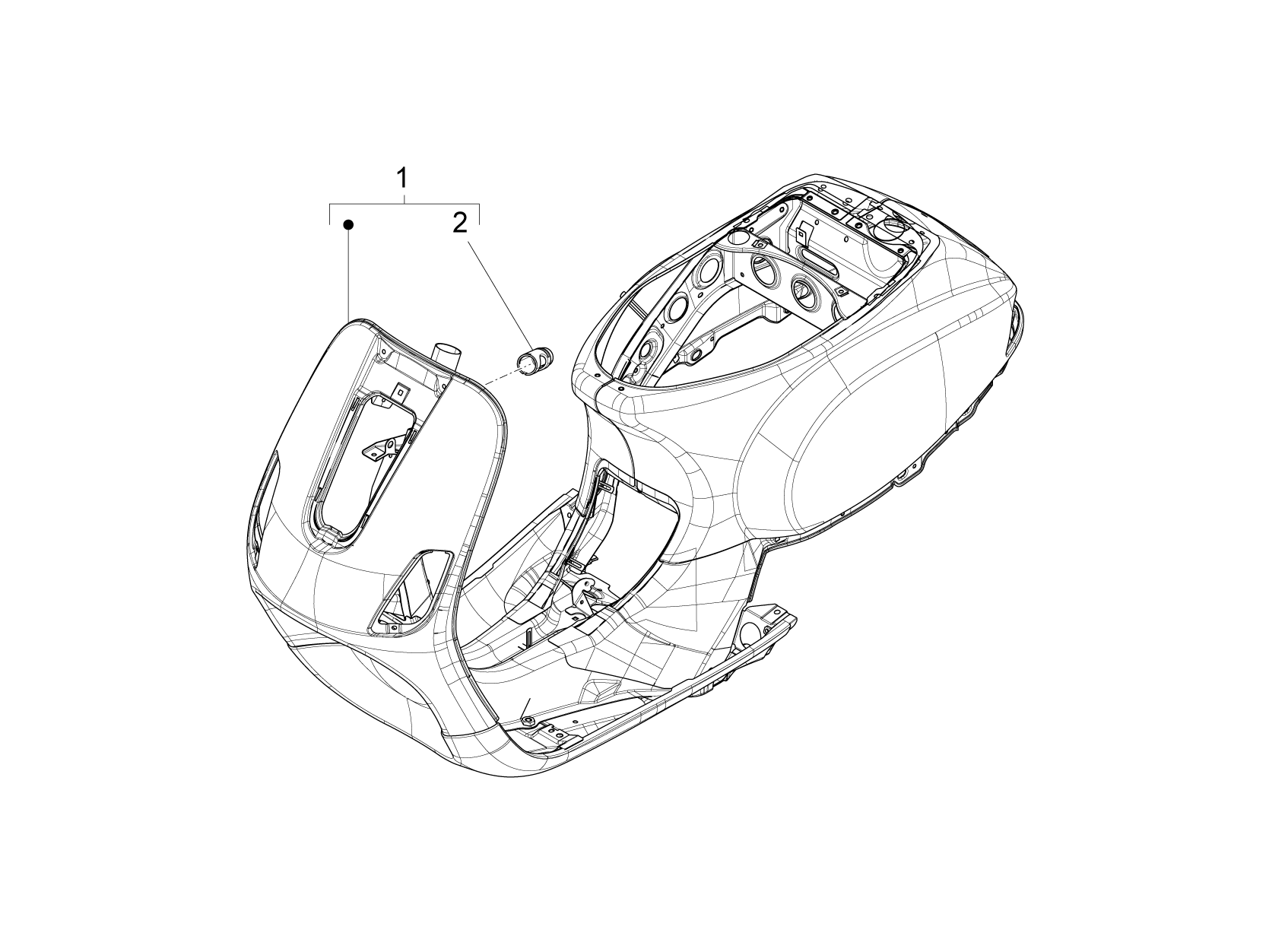 Vespa S 150 4T 3V ie no ABS E3 2012-2014 APAC — Frame
