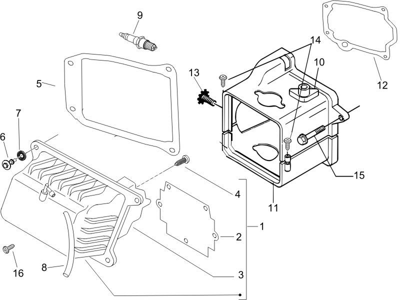Zip 50 4T no ABS E2 2006-2013 APAC EMEA NAFTA — Cilinderkopdeksel