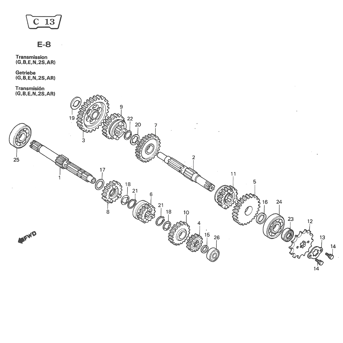 Versnelling Honda MT