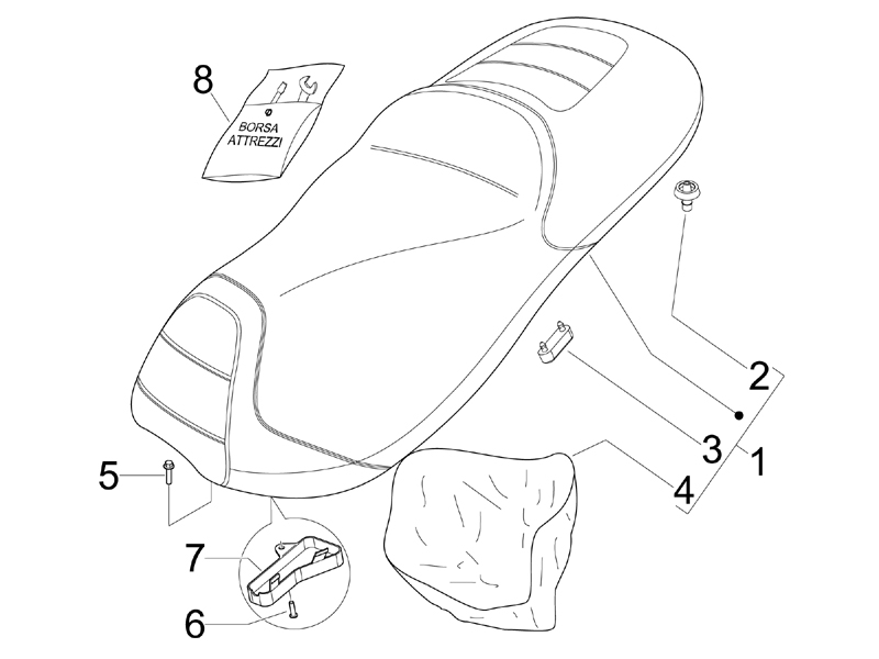 MP3 500 2007-2009 NAFTA — Zitbankje