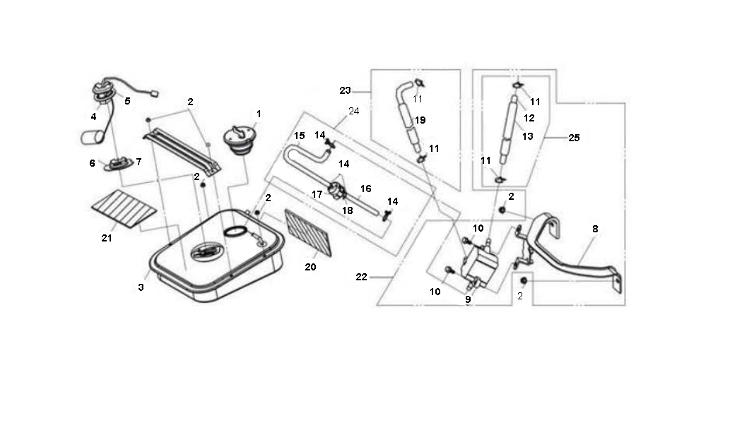 SYM JET SPORT-X 50 — Benzinetank