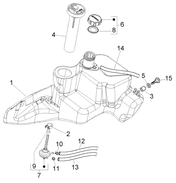 Fly 150 4T — Brandstoftank