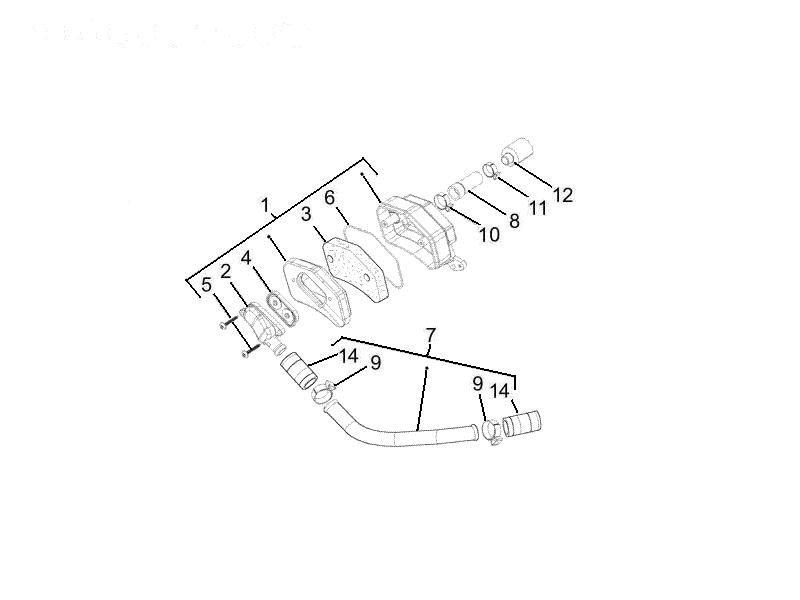 Vespa PX 125 30 Years 4T 2V no ABS E2 2007-2008 EMEA — Luchtfilterhuis