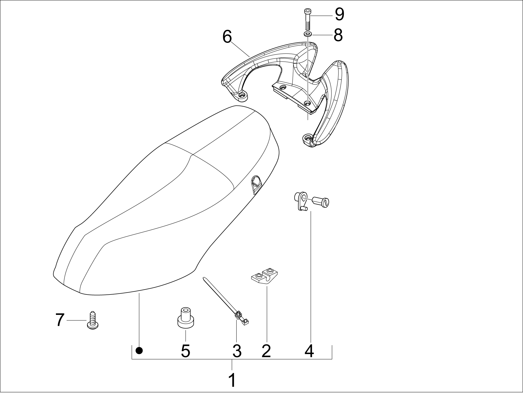 Fly 50 4T 4V 2011 NAFTA — Zitbankje