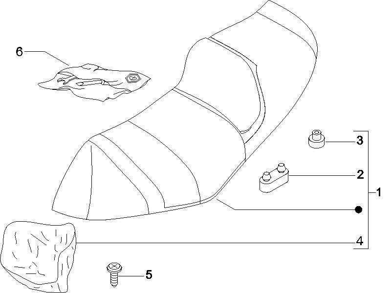 X8 250 ie no ABS E3 2005-2008 EMEA — Zitbankje