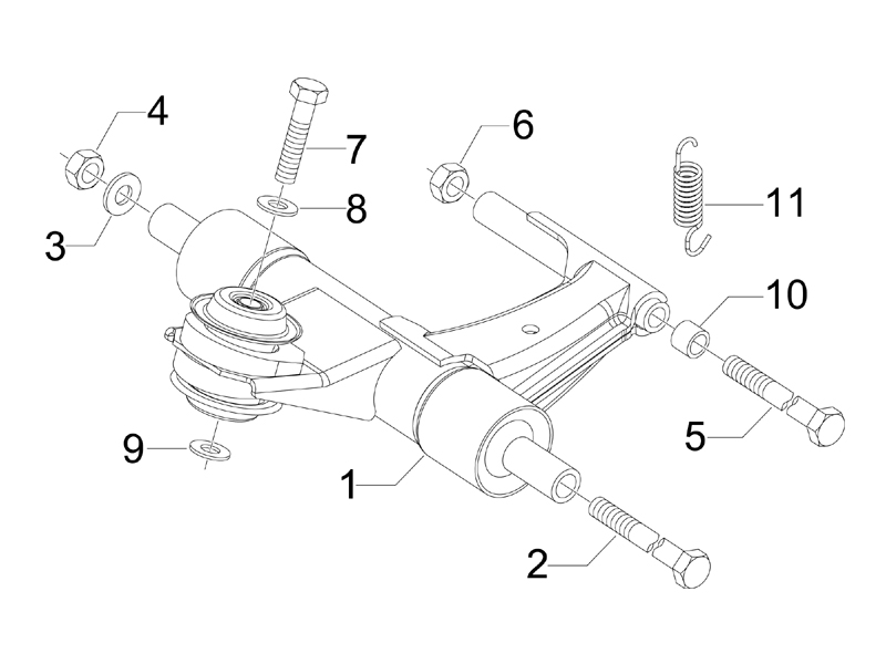 Vespa S 150 4T 2V no ABS E3 2008-2009 EMEA — Motorophanging