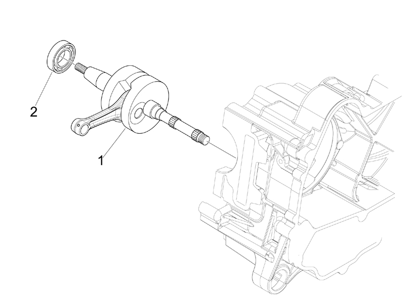 Vespa Primavera 50 4T 4V no ABS E2 2014-2019 NAFTA — Krukas